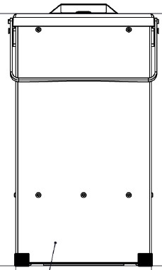 Vista frontal de Obelis OB100, dibuix tècnic original del fabricant